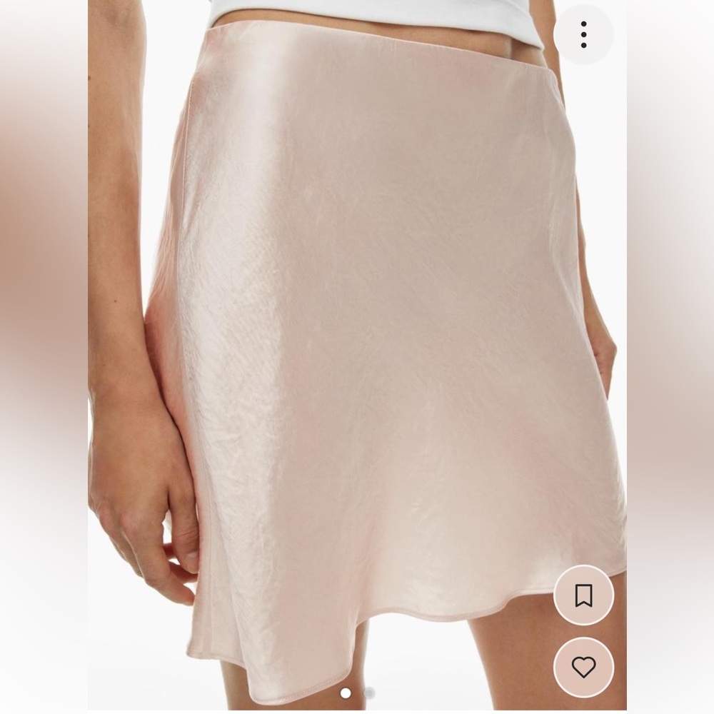 Aritzia babaton satin slip skirt pink size 6